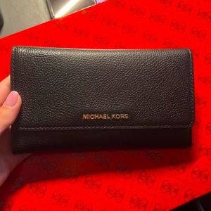 Michael Kors Large Pebbled Leather Tri-Fold Wallet